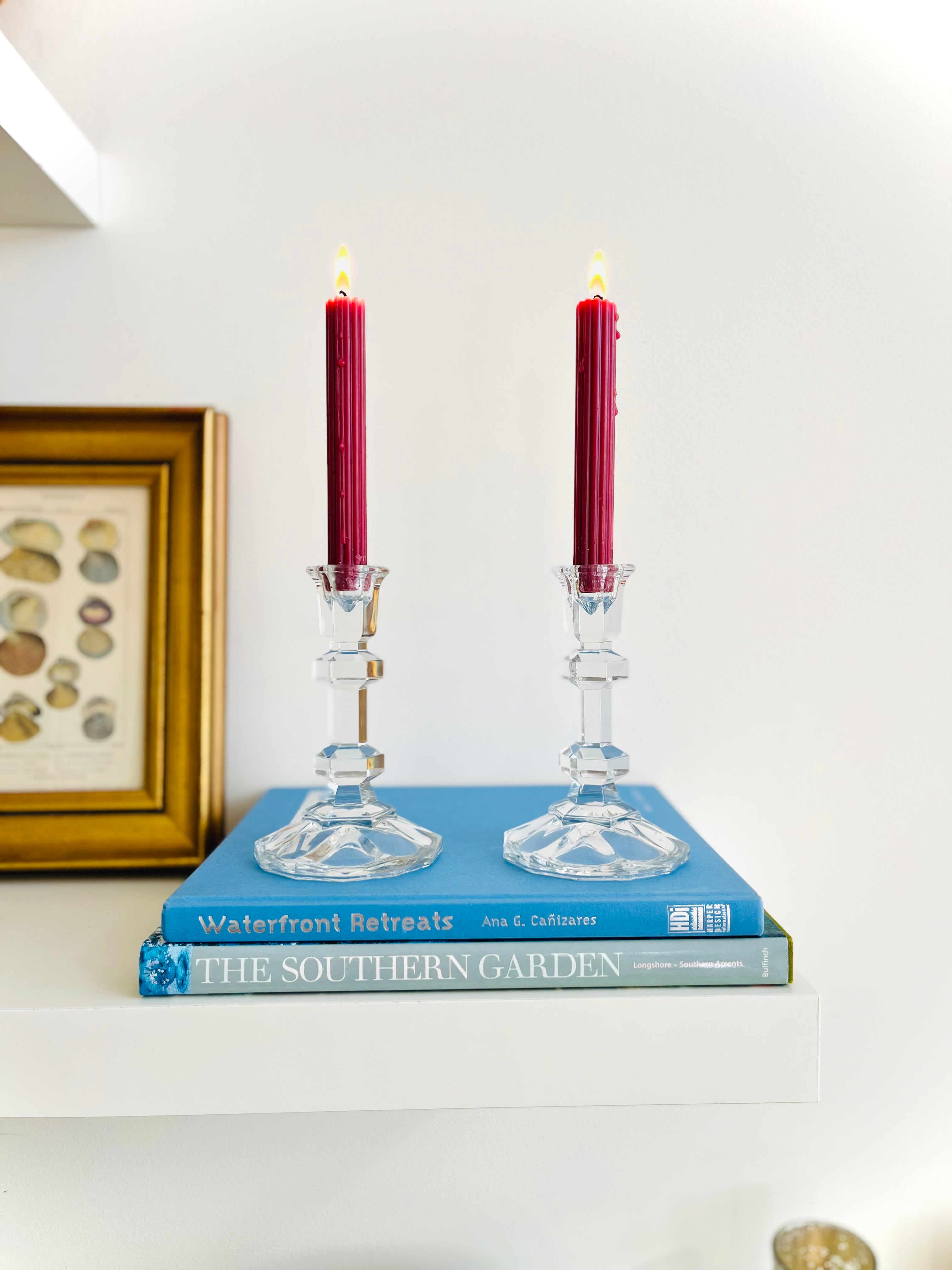 Crystal candlestick holders
