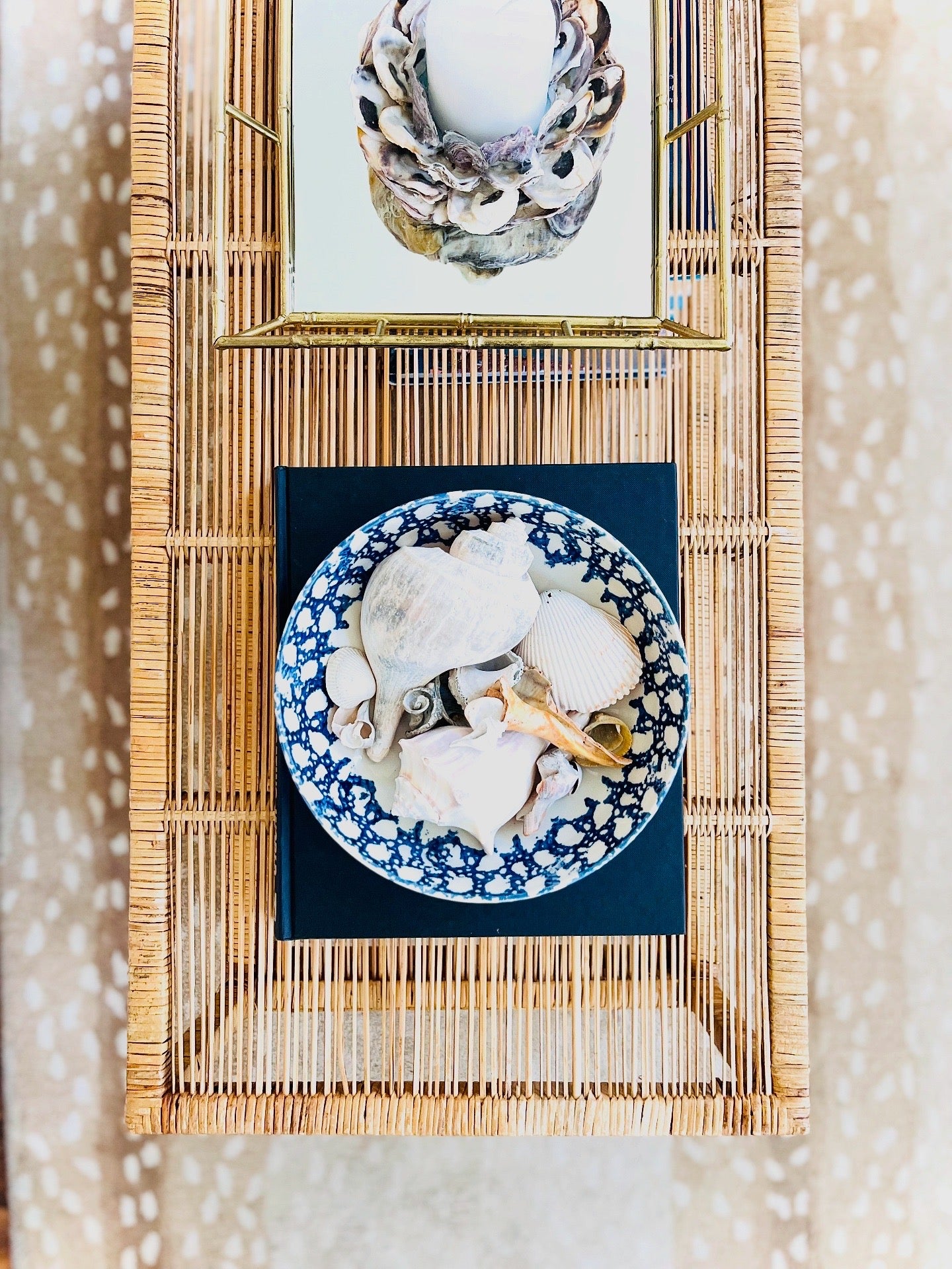 Blue & white 9” sponge bowl
