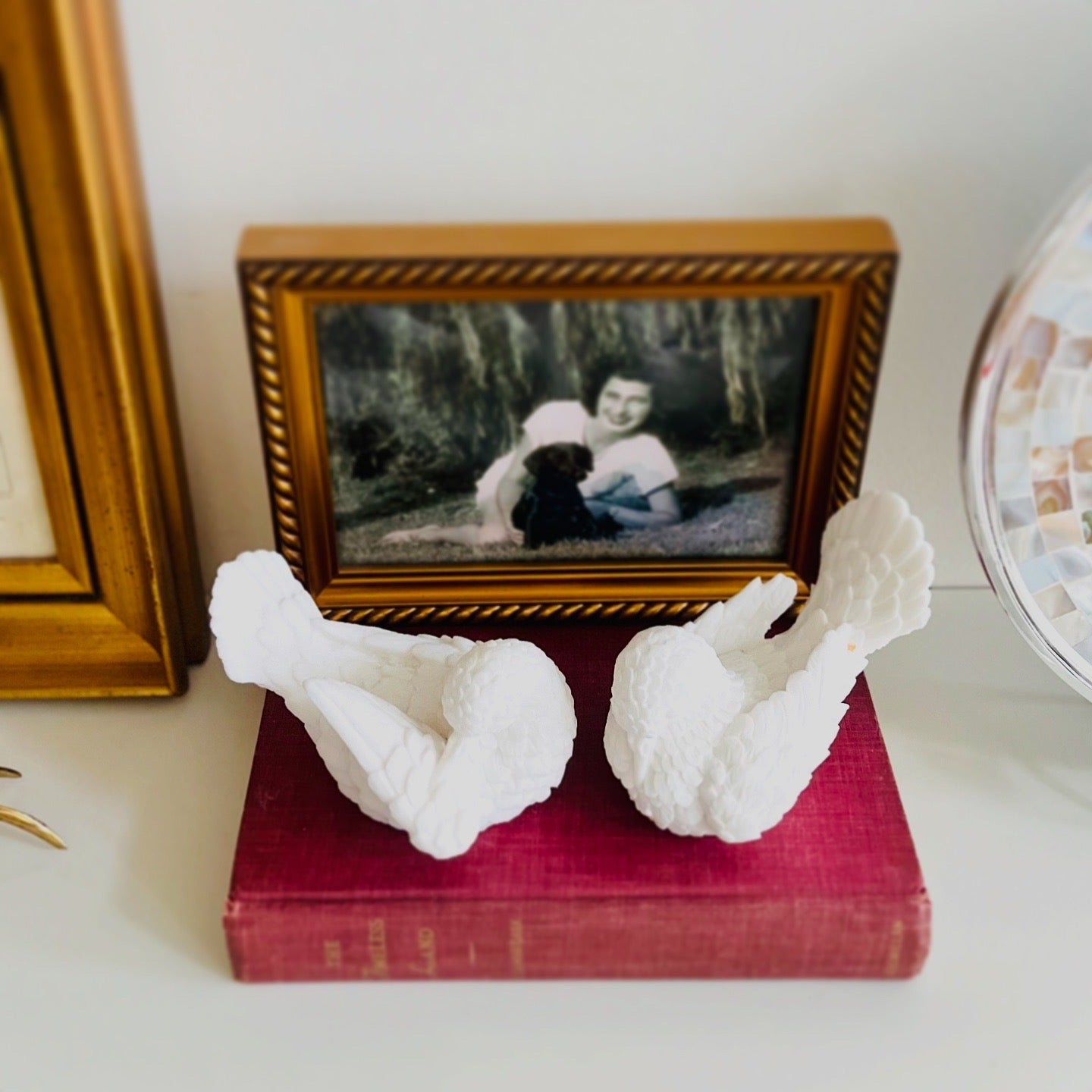 Italian alabaster doves