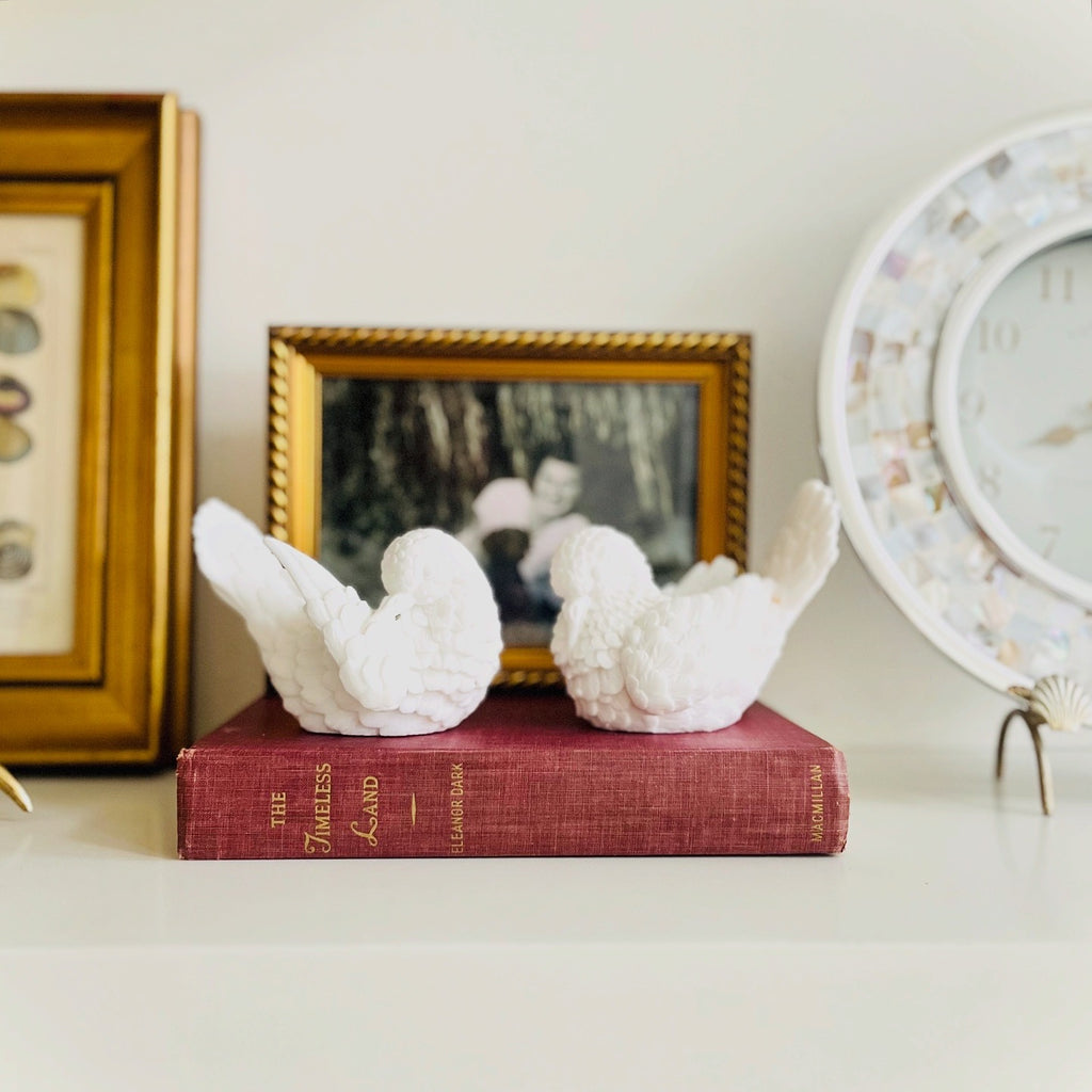 Italian alabaster doves