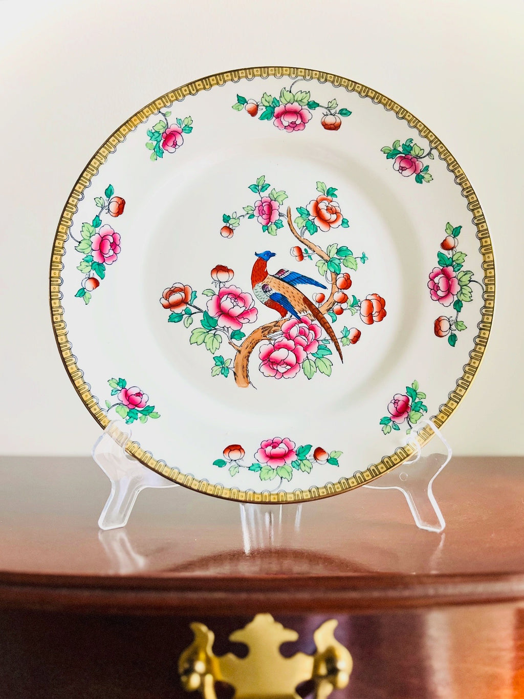 Antique English pheasant plate