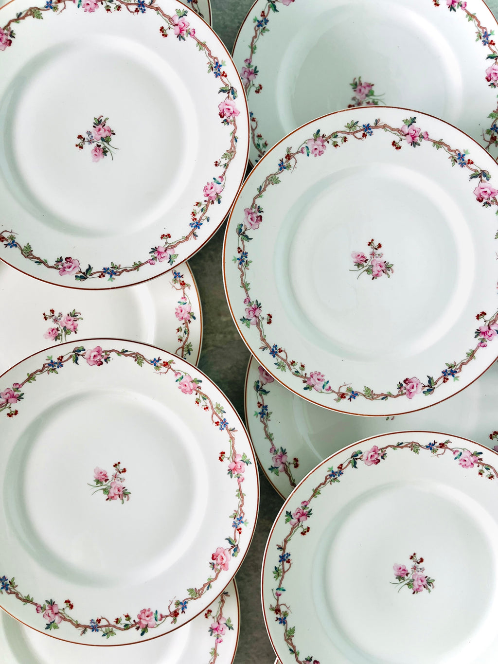 Limoges floral plates