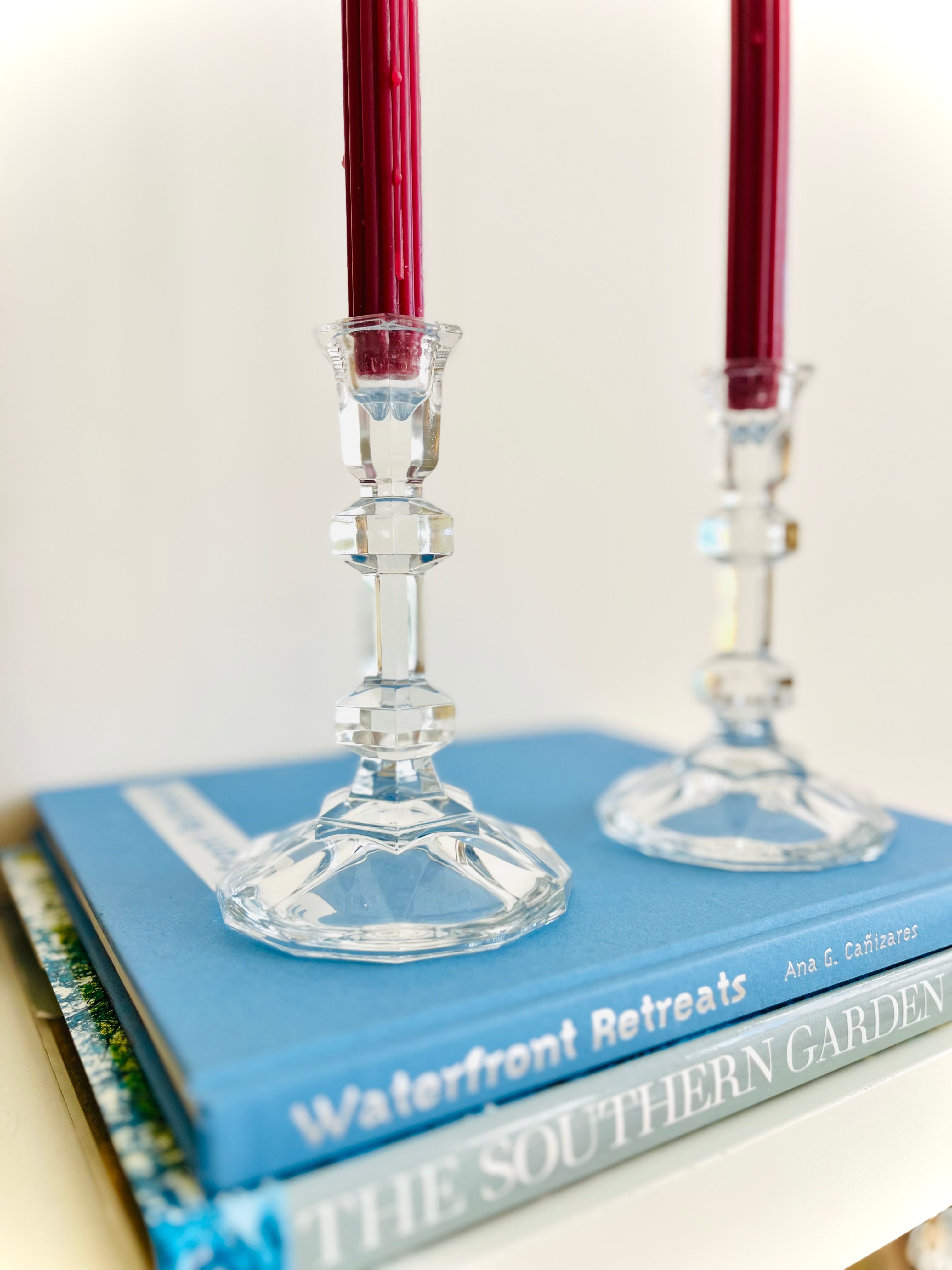 Crystal candlestick holders