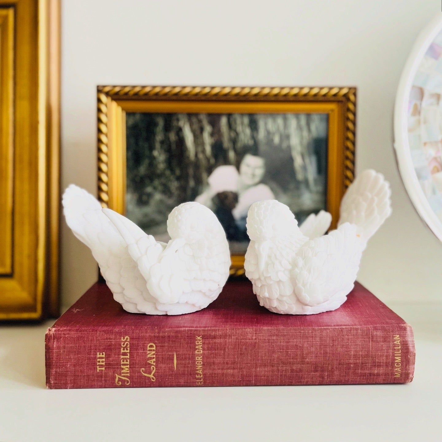 Italian alabaster doves