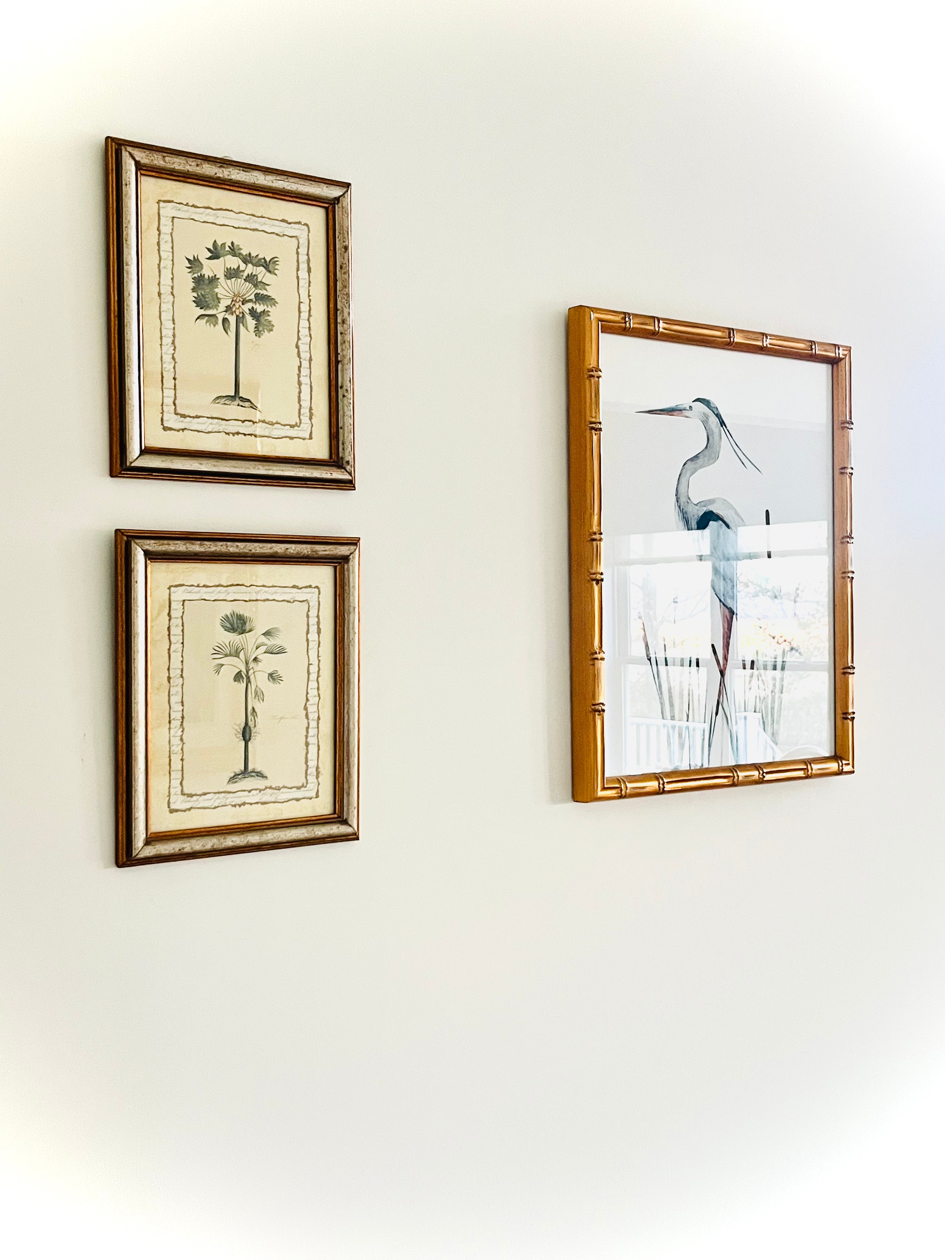 Pair of botanical palm prints