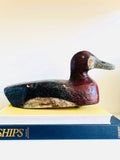 Hand carved blue bill decoy