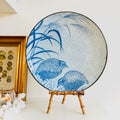 Blue & white 12” quail plate